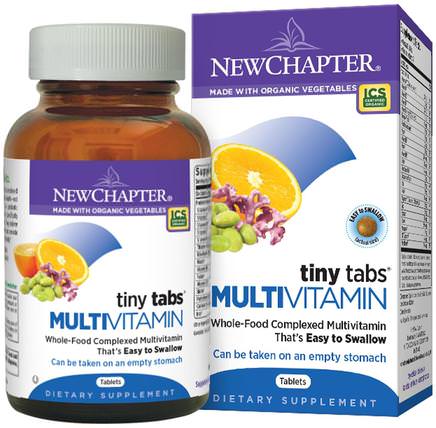 Tiny Tabs, Whole-Food Complexed Multivitamin, 192 Tablets by New Chapter, 維生素，多種維生素，新章維生素 HK 香港