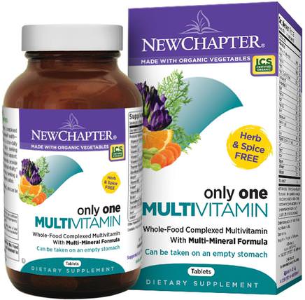 Only One Multivitamin, 72 Tablets by New Chapter, 維生素，多種維生素，新章維生素 HK 香港
