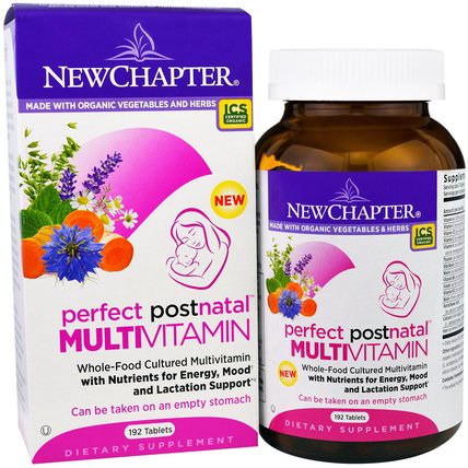 Perfect Postnatal MultiVitamin, 192 Tablets by New Chapter, 維生素，多種維生素 HK 香港