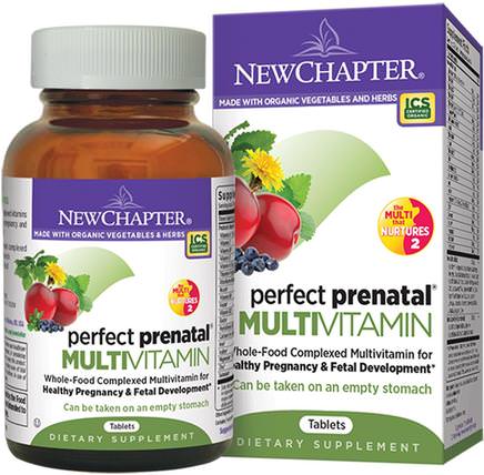Perfect Prenatal Multivitamin, 192 Tablets by New Chapter, 維生素，產前多種維生素 HK 香港