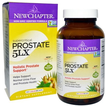 Prostate 5LX, Holistic Prostate Support, 120 Liquid Vcaps by New Chapter, 健康，男人，前列腺 HK 香港