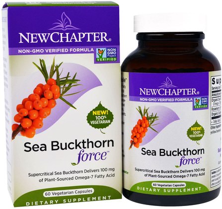 Sea Buckthorn Force, 60 Veggie Caps by New Chapter, 補品，沙棘，adaptogen HK 香港