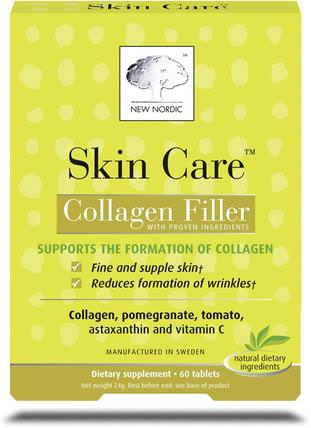 Skin Care, Collagen Filler, 60 Tablets by New Nordic US Inc, 健康，女性，皮膚 HK 香港