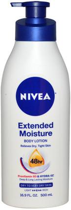 Extended Moisture, Body Lotion, Dry to Very Dry Skin, 16.9 fl oz (500 ml) by Nivea, 洗澡，美容，潤膚露 HK 香港