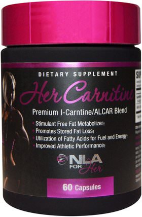 Her Carnitine, Premium l-Carnitine/ALCAR Blend, 60 Capsules by NLA for Her, 運動，女子運動產品 HK 香港