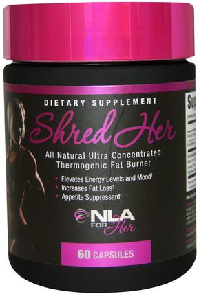 Shred Her, 60 Capsules by NLA for Her, 運動，女性運動產品，脂肪燃燒器 HK 香港