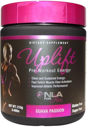 Uplift, Pre Workout Energy, NLA for Her, Guava Passion, 0.46 lbs (210 g) by NLA for Her, 體育，女子體育用品，能源 HK 香港