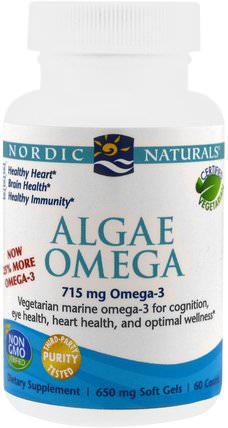 Algae Omega, 715 mg, 60 Soft Gels by Nordic Naturals, 健康 HK 香港