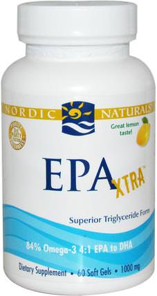 EPA Xtra, Lemon, 1000 mg, 60 Soft Gels by Nordic Naturals, 健康 HK 香港