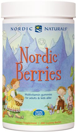 Nordic Berries, Multivitamin Gummies, 200 Gummies by Nordic Naturals, 維生素，多種維生素，多種維生素 HK 香港