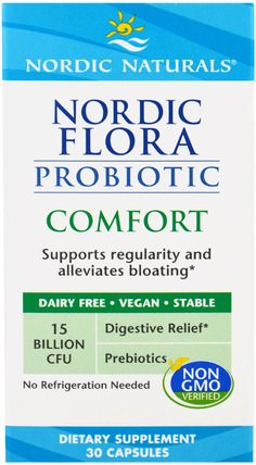 Nordic Flora Probiotic, Comfort, 30 Capsules by Nordic Naturals, 補充劑，益生菌，穩定的益生菌 HK 香港