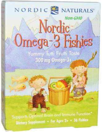 Nordic Omega-3 Fishies, Yummy Tutti Frutti Taste, 300 mg, 36 Fishies by Nordic Naturals, 健康 HK 香港