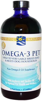 Omega-3 Pet, 16 fl oz (473 ml) by Nordic Naturals, 寵物護理，寵物的efas HK 香港