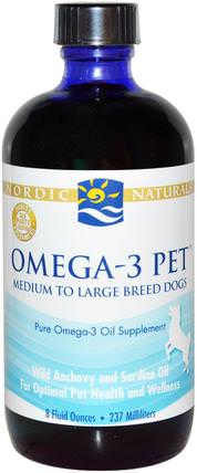 Omega-3 Pet, 8 fl oz (237 ml) by Nordic Naturals, 寵物護理，寵物的efas HK 香港