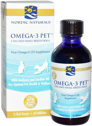 Omega-3 Pet, Cats and Small Breed Dogs, 2 fl oz (60 ml) by Nordic Naturals, 寵物護理，寵物的efas HK 香港
