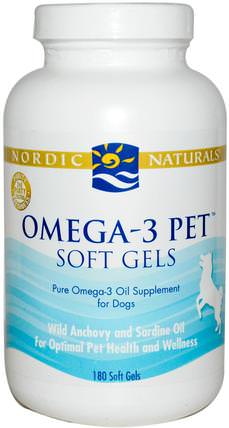 Omega-3 Pet, Soft Gels, for Dogs, 180 Soft Gels by Nordic Naturals, 寵物護理，寵物的efas HK 香港