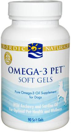 Omega-3 Pet, Soft Gels, For Dogs, 90 Soft Gels by Nordic Naturals, 寵物護理，寵物的efas HK 香港