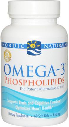 Omega-3 Phospholipids, 650 mg, 60 Soft Gels by Nordic Naturals, 健康 HK 香港