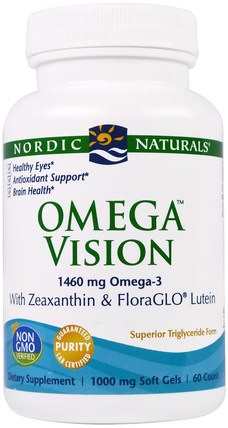 Omega Vision, 1.000 mg, 60 Soft Gels by Nordic Naturals, 健康 HK 香港