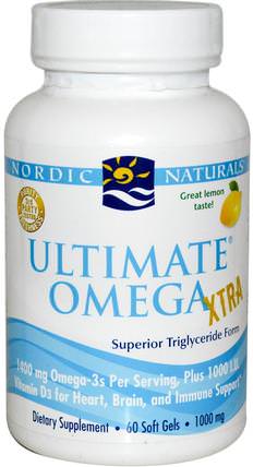 Ultimate Omega Xtra, Lemon, 1.000 mg, 60 Soft Gels by Nordic Naturals, 健康 HK 香港