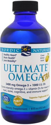 Ultimate Omega Xtra, Lemon, 8 fl oz (237 ml) by Nordic Naturals, 健康 HK 香港