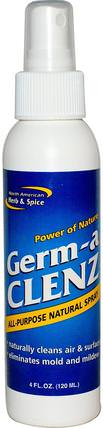 Germ-a Clenz, All Purpose Natural Spray, 4 fl oz (120 ml) by North American Herb & Spice Co., 家庭，家庭清潔工，廚具，生產食品洗 HK 香港