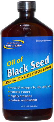 Oil of Black Seed, 12 fl oz (355 ml) by North American Herb & Spice Co., 草藥，黑種子 HK 香港
