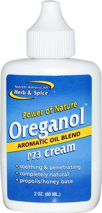 Oreganol, P73 Cream, 2 oz (60 ml) by North American Herb & Spice Co., 補充劑，蜂產品，蜂膠，健康，女性，皮膚 HK 香港