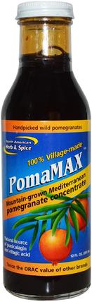 PomaMax, Mountain-Grown Mediterranean Pomegranate Concentrate, 12 fl oz (355 ml) by North American Herb & Spice Co., 補品，水果提取物 HK 香港