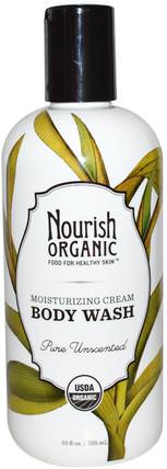 Pure Unscented, 10 fl oz (295 ml) by Nourish Organic Body Wash, 洗澡，美容，沐浴露 HK 香港