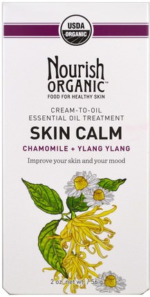 Chamomile + Ylang Ylang, 2 oz (56 g) by Nourish Organic Skin Calm, 美容，抗衰老 HK 香港