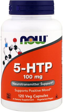 5-HTP, 100 mg, 120 Veg Capsules by Now Foods, 補充劑，5-htp，5-htp 100 mg HK 香港