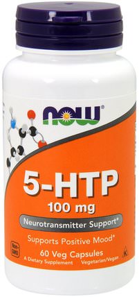 5-HTP, 100 mg, 60 Veg Capsules by Now Foods, 補充劑，5-htp，5-htp 100 mg HK 香港