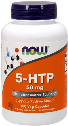 5-HTP, 50 mg, 180 Veg Capsules by Now Foods, 補充劑，5-htp，5-htp 50 mg HK 香港