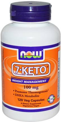 7-Keto, 100 mg, 120 Veg Capsules by Now Foods, 補充劑，7-keto，dhea HK 香港