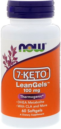 7-Keto, LeanGels, 100 mg, 60 Softgels by Now Foods, 補品，7-酮，健康，飲食 HK 香港
