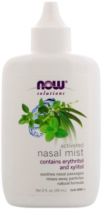 Solutions, Activated Nasal Mist, 2 fl oz (59 ml) by Now Foods, 沐浴，美容，口腔牙齒護理，木糖醇口腔護理 HK 香港