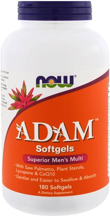 ADAM, Superior Mens Multi, 180 Softgels by Now Foods, 維生素，男性多種維生素 HK 香港