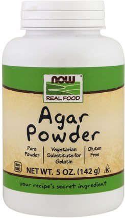Agar Powder, 5 oz (142 g) by Now Foods, 補充劑，藻類各種各樣 HK 香港