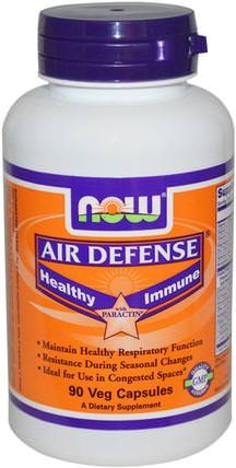 Air Defense Healthy Immune with Paractin, 90 Veg Capsules by Now Foods, 補充劑，抗生素，穿心蓮，健康，感冒和病毒，接骨木（接骨木） HK 香港