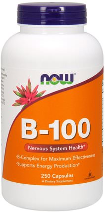 B-100, 250 Veg Capsules by Now Foods, 維生素，維生素B，維生素B複合物，維生素B複合物100 HK 香港