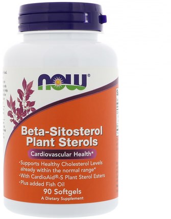 Beta-Sitosterol Plant Sterols, 90 Softgels by Now Foods, 補充劑，β-谷甾醇 HK 香港