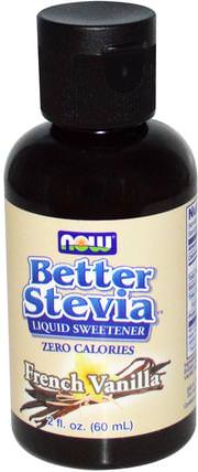Better Stevia, Liquid Sweetener, French Vanilla, 2 fl oz (60 ml) by Now Foods, 食物，甜味劑，甜葉菊 HK 香港
