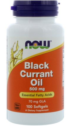 Black Currant Oil, 500 mg, 100 Softgels by Now Foods, 補充劑，efa omega 3 6 9（epa dha），黑醋栗 HK 香港
