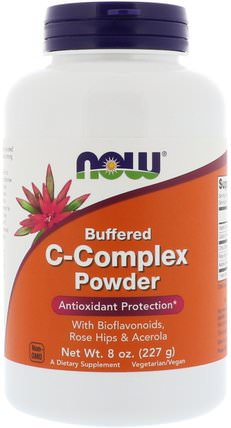 Buffered C-Complex Powder, 8 oz (227 g) by Now Foods, 維生素，維生素c，玫瑰果 HK 香港