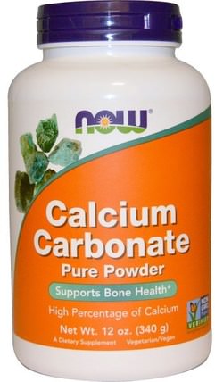 Calcium Carbonate Powder, 12 oz (340 g) by Now Foods, 補品，礦物質，碳酸鈣 HK 香港