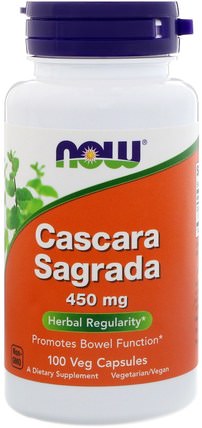 Cascara Sagrada, 450 mg, 100 Veg Capsules by Now Foods, 草藥，cascara sagrada HK 香港