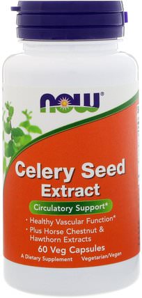 Celery Seed Extract, 60 Veg Capsules by Now Foods, 健康，女性，靜脈曲張護理，草藥，芹菜種子 HK 香港