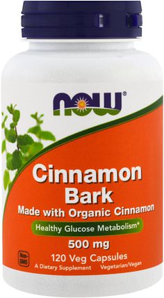 Cinnamon Bark, 500 mg, 120 Veggie Caps by Now Foods, 草藥，肉桂提取物 HK 香港