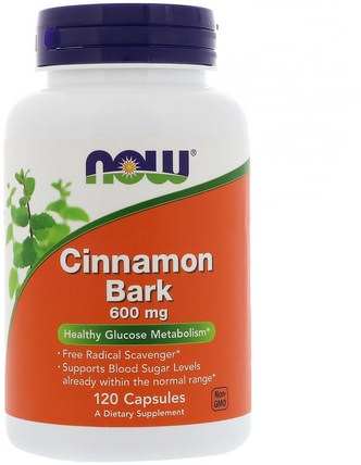 Cinnamon Bark, 600 mg, 120 Capsules by Now Foods, 健康，消化，胃，肉桂提取物 HK 香港